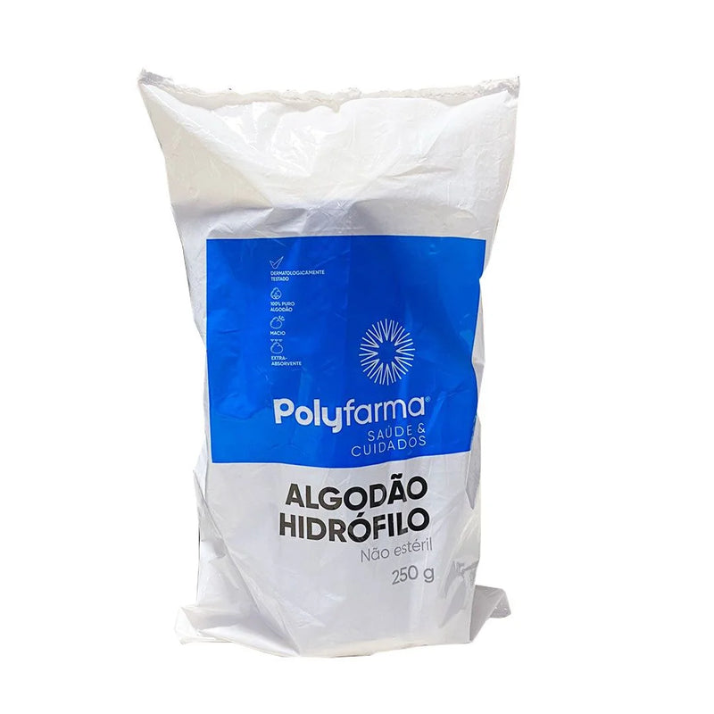 Algodão Hidrofilo POLYFARM - Rolo 500gr