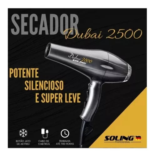 Secador de cabelos profissional SOLING DUBAI 2500W - 220vts