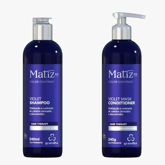 Grandha Shampoo E Condicionador Matizador Cabelo Loiro 240ml