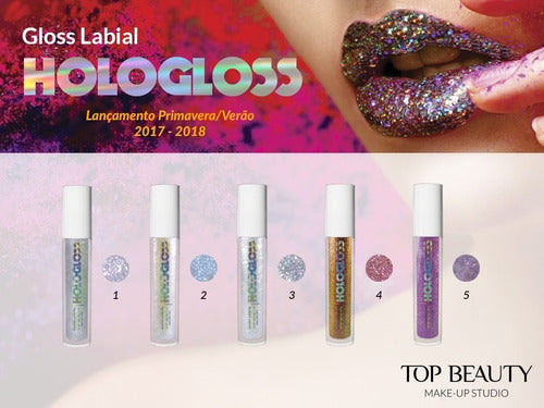 Gloss Labial Top Beauty Hologloss  BRILHOSO