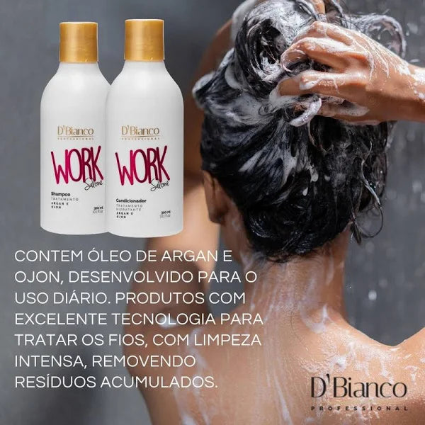 Kit Hidratante D'Bianco -  1 Shampoo 300ml 1 Condicionador 300 ML 1 Finalizador Serun.
